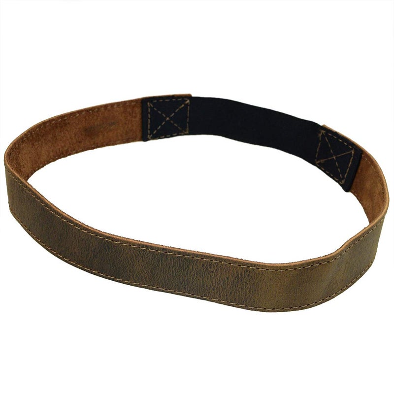 Hide & Drink, Unisex Simple Headband Handmade from Full Grain Leather (Bourbon Brown) - Image 2